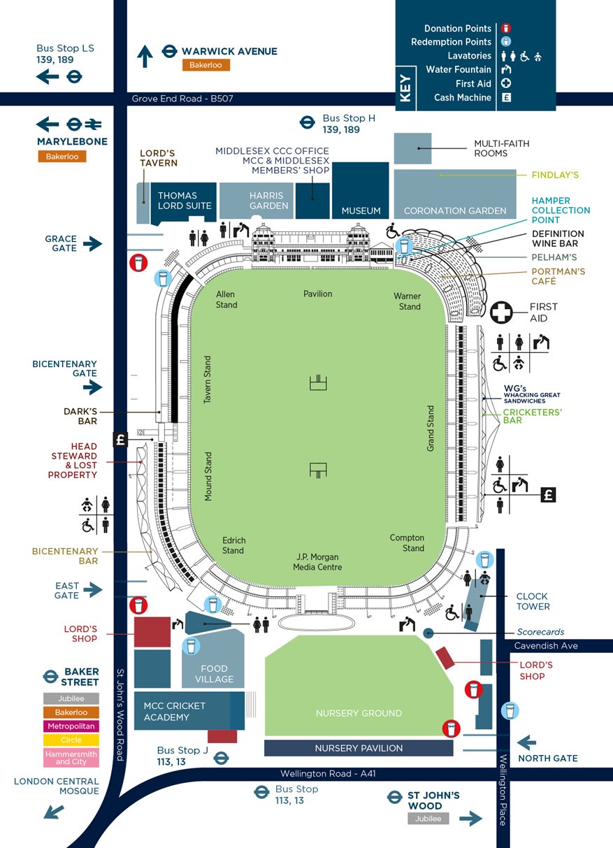 Cricket Ground Map